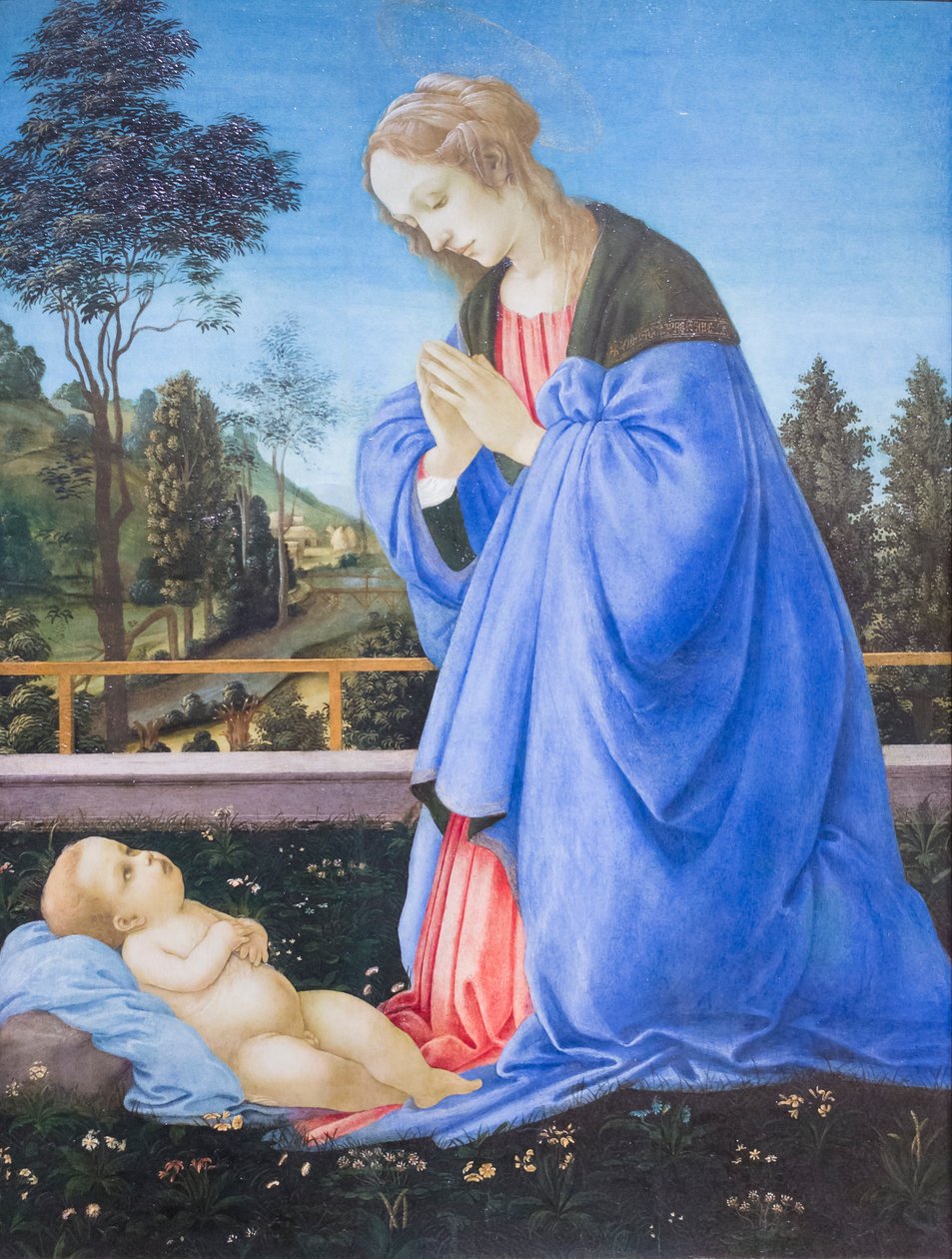 Aanbidding van het kind door Filippino Lippi