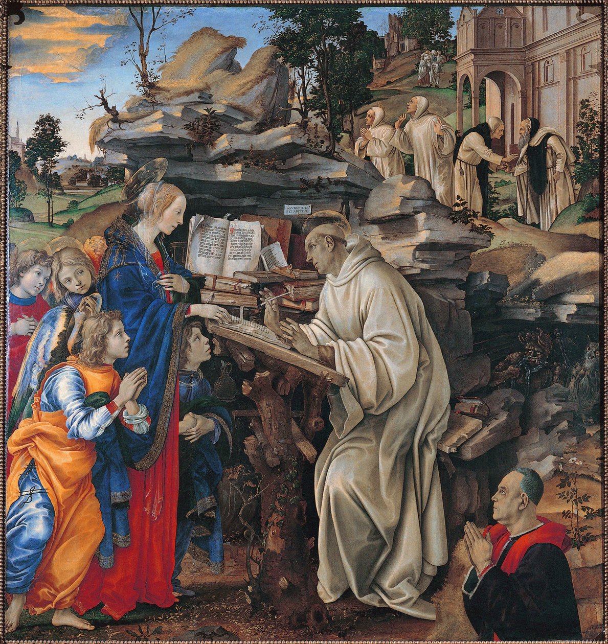 Verschijning van de Maagd aan Sint Bernardus door Filippino Lippi