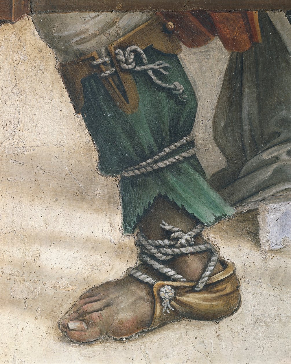Sint Jan Evangelist wekt Drusiana op (detail) door Filippino Lippi