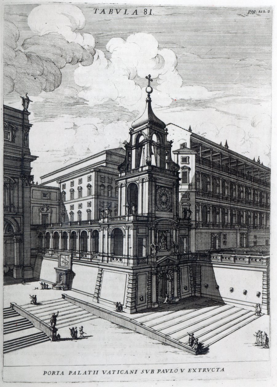 Een toegangspoort tot het Vaticaan, 1696 door Filippo Bonanni