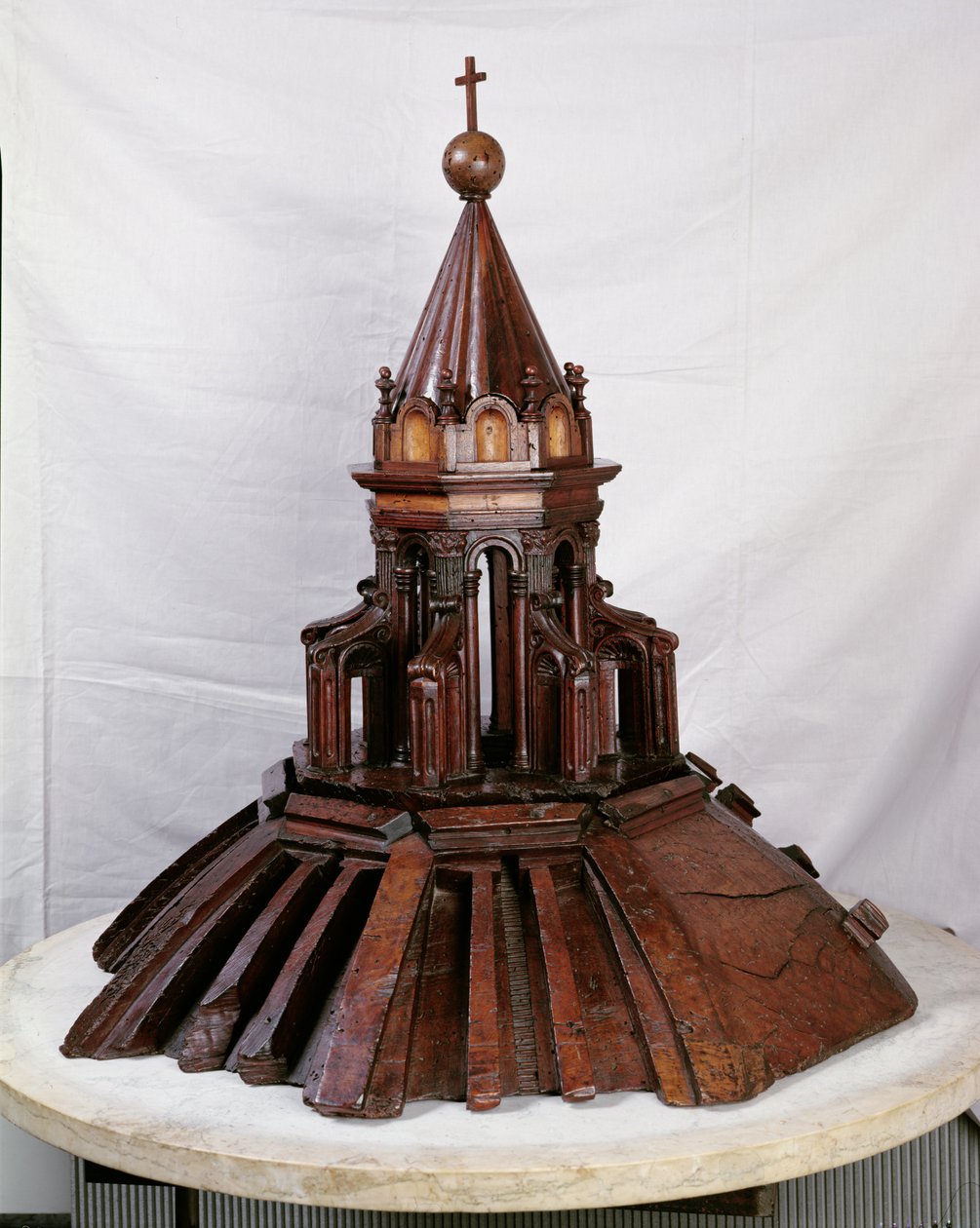 Model van de koepel bovenop de Duomo door Filippo Brunelleschi