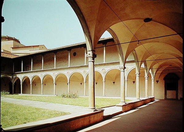 Uitzicht op de kloosters, 1429-46 door Filippo Brunelleschi