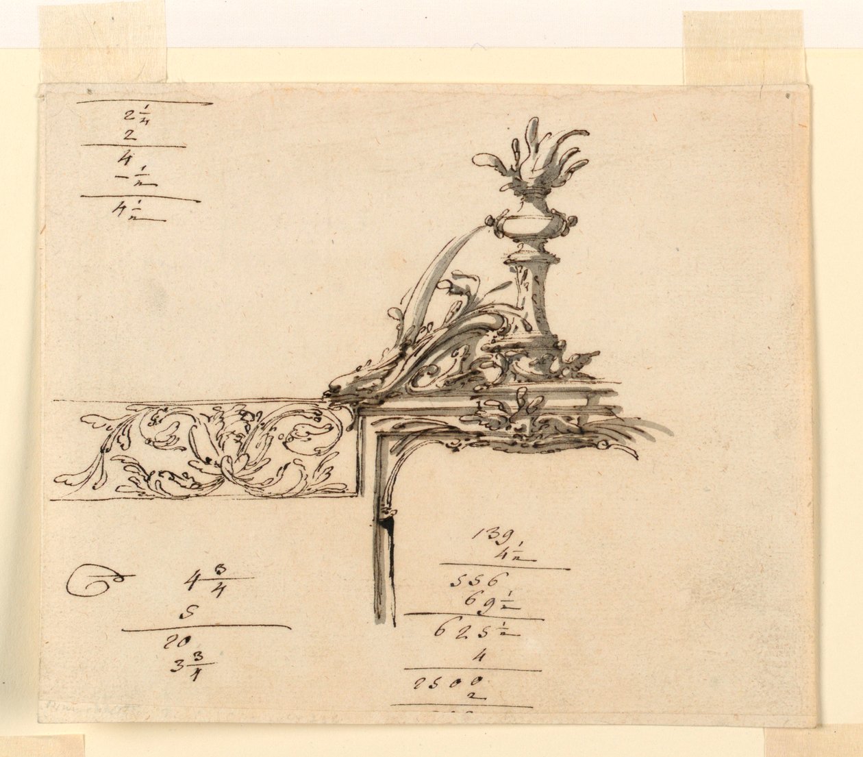 Tekening, Project voor een Frame, 1750-75 door Filippo Marchionni