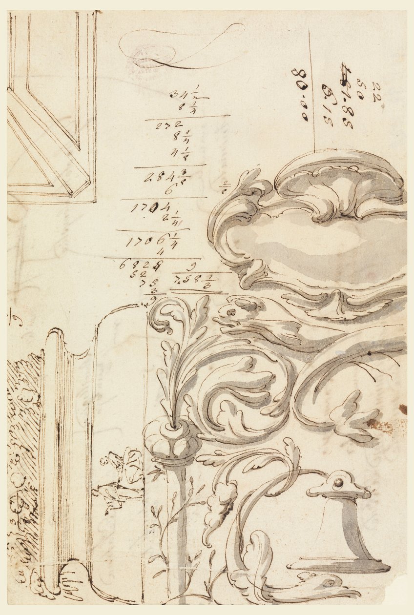 Tekening, Schetsen, ca. 1750 door Filippo Marchionni
