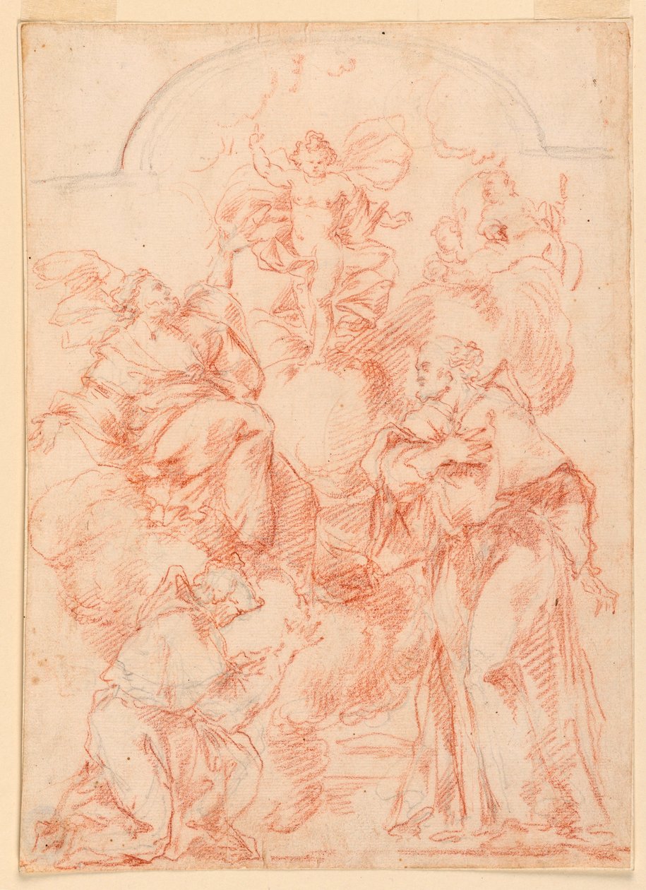 Tekening, Studie voor een altaarschilderij met Christuskind, 1750-1800 door Filippo Marchionni