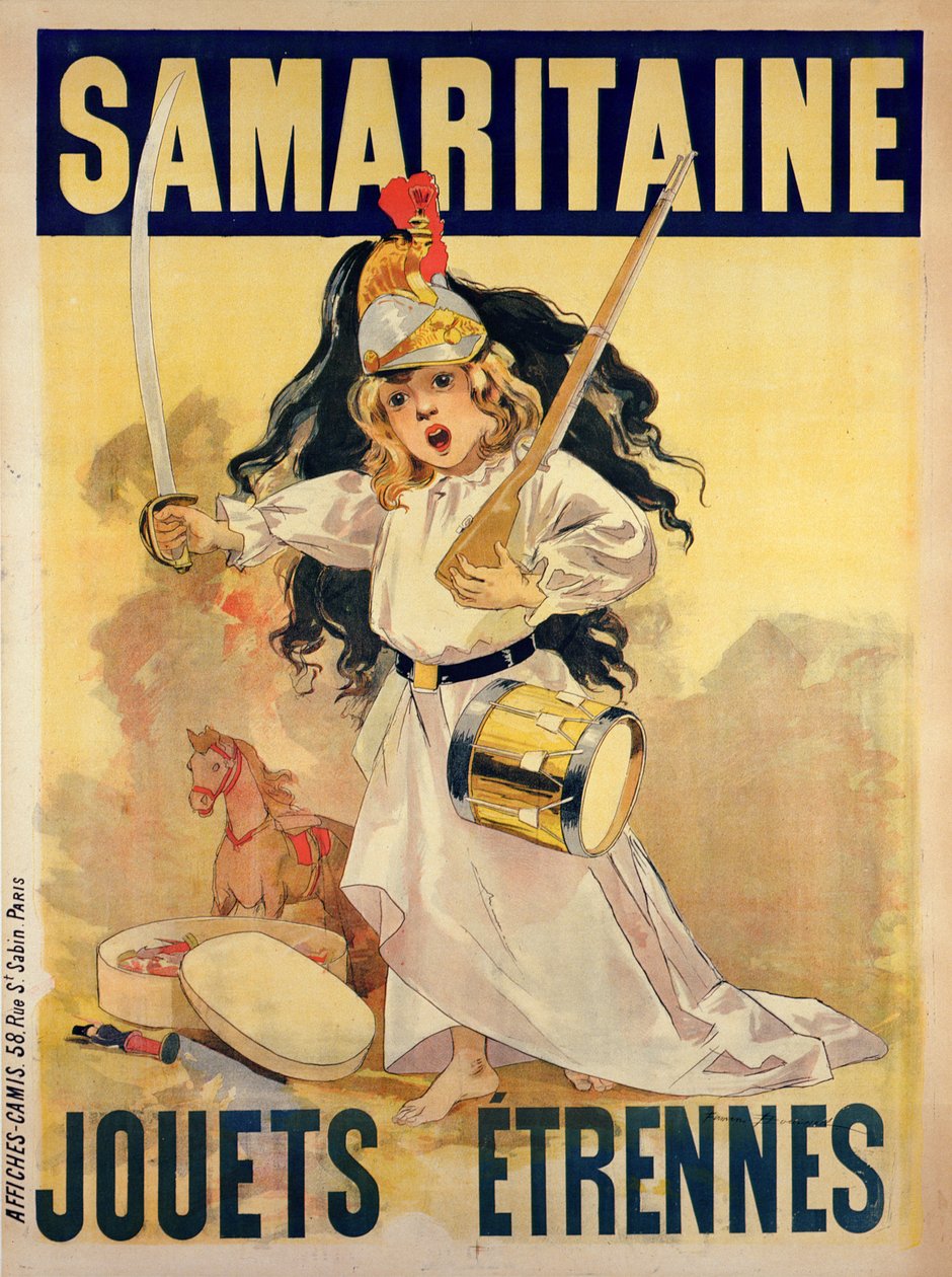 Poster die speelgoed te koop aanbiedt bij 