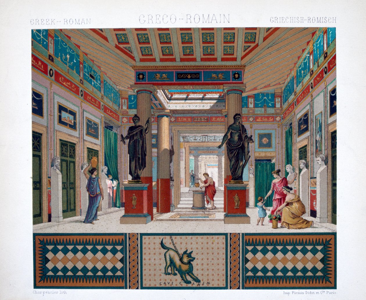 Grieks, Romeinse tempel, ca. 1800-1835 door Firmin Didot