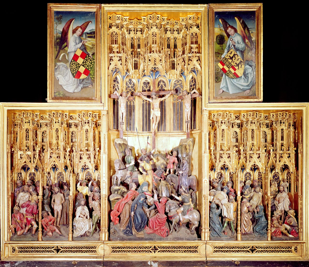 Centraal gedeelte van het Ambierle Altaarstuk, 1460-66 door Flemish School