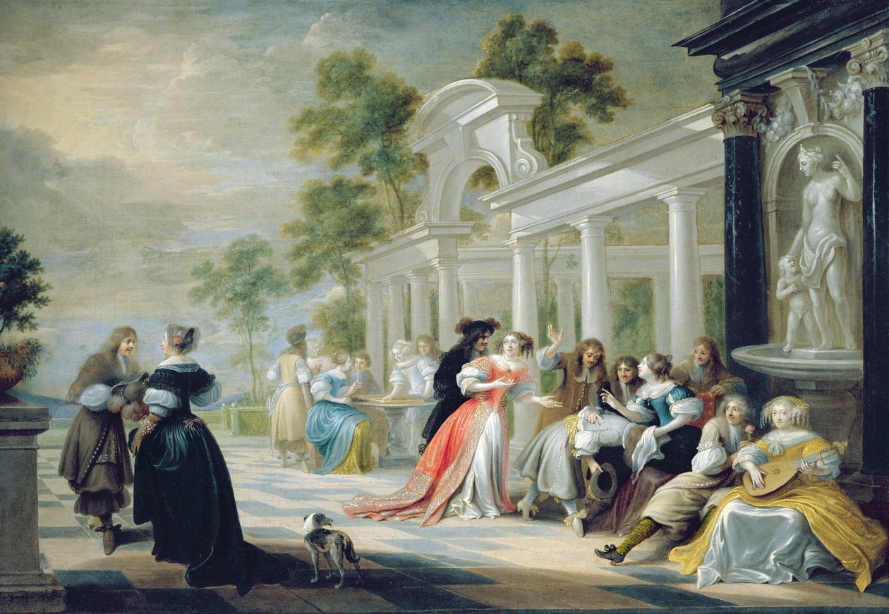 Algemene tuinscène, 1600 door Flemish School