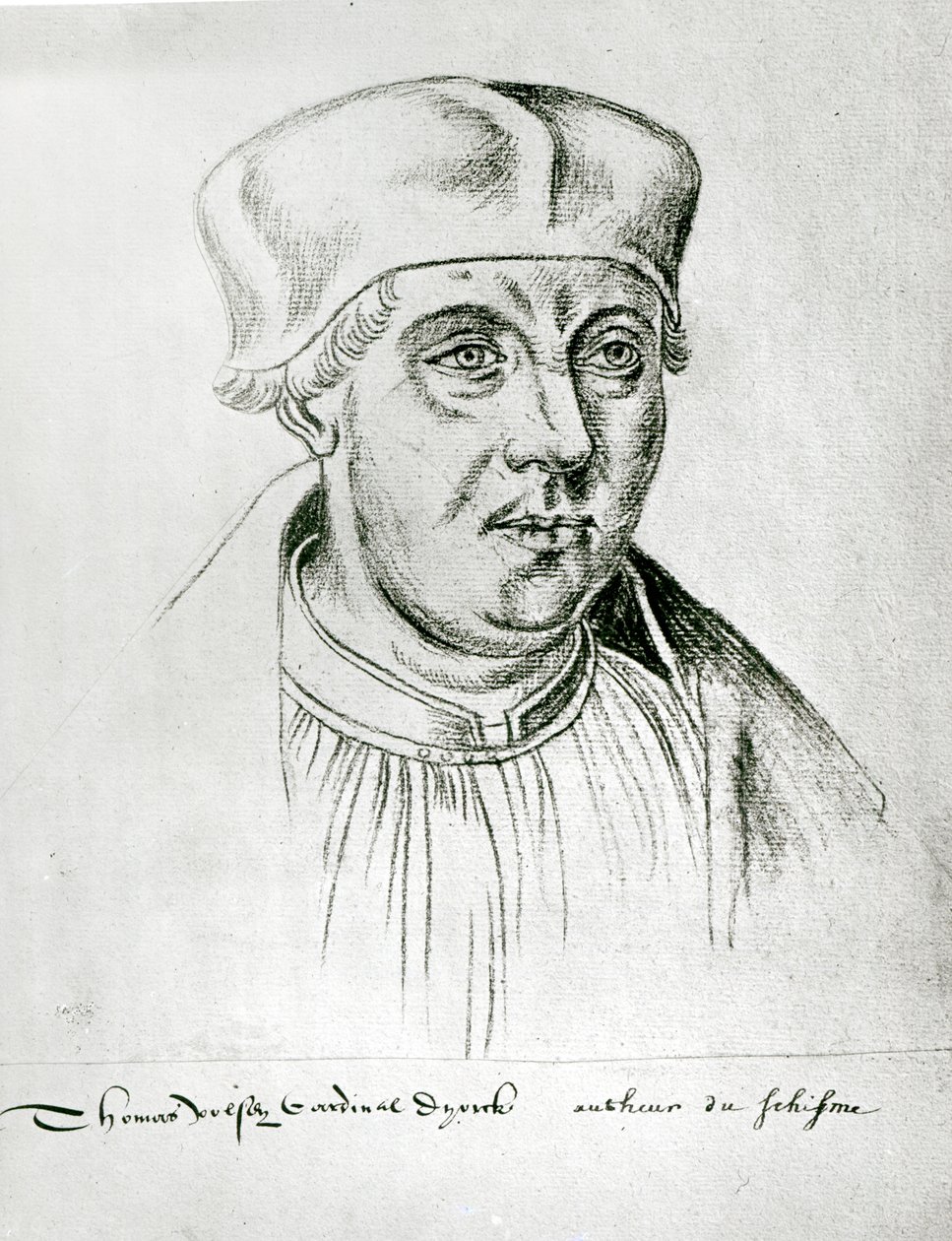 Portret van Thomas Wolsey, kardinaal van York, uit de Recueil d