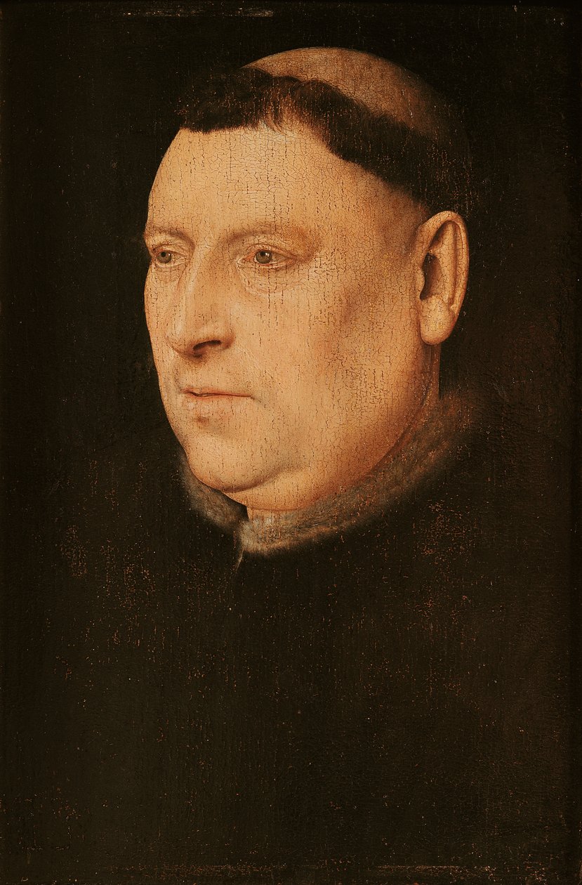 Portret van een monnik door Flemish School