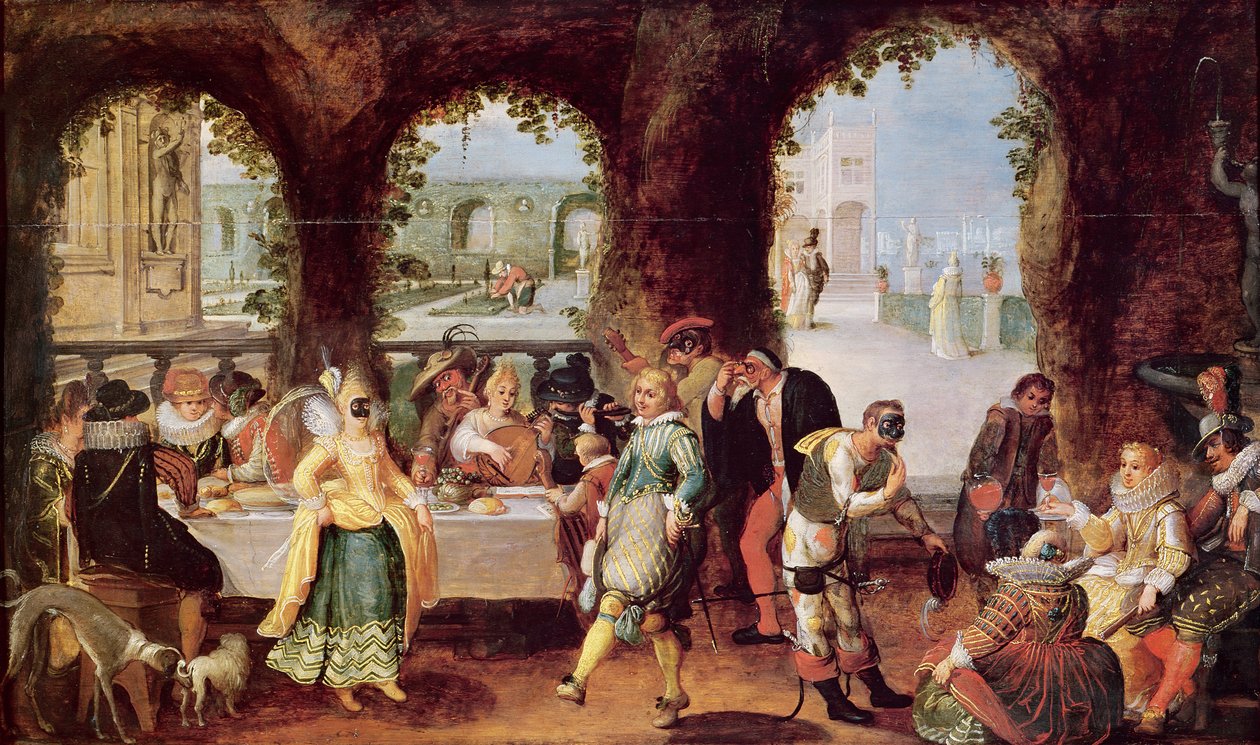 De Italiaanse komedianten door Flemish School