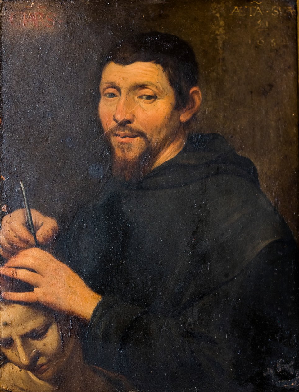 Een geestelijke die de trepanoperatie uitvoert door Flemish School
