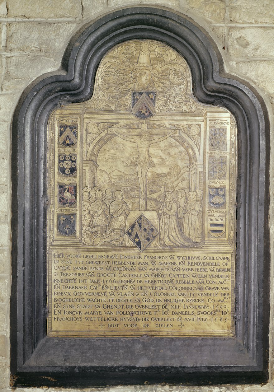 Epitaaf van Francois van Wychhuus, eind zestiende eeuw door Flemish School