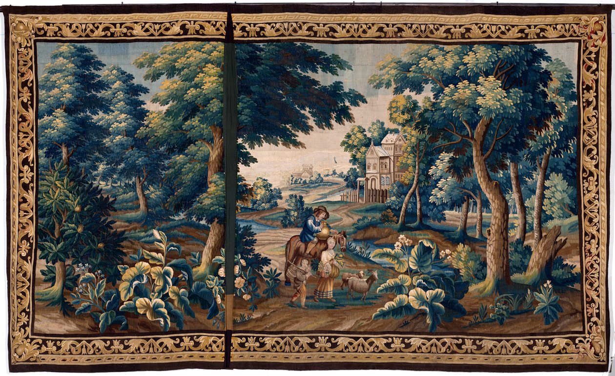 Vlaamse wandtapijt. Eind 17e eeuw. Eigendom van de kerk Sint-Walburgakerk Oudenaarde door Flemish School