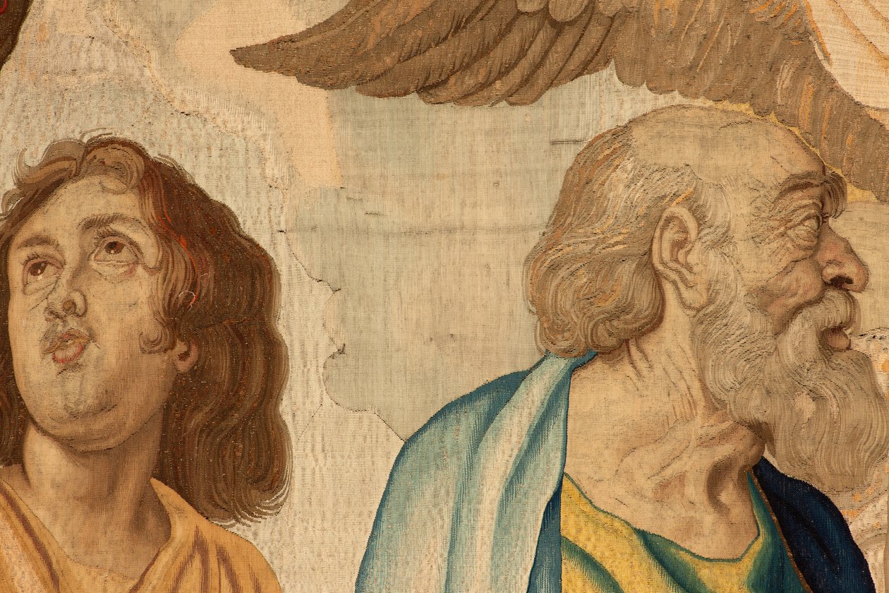 Vlaamse wandtapijt. Serie De Triomf van de Eucharistie. De vier evangelisten. Elfde wandtapijt in de serie. Model Peter Paul Rubens. 1626-1628. Fabrikant Jan II Raes, Hans Vervoert, Jacques Fobert, Brussel. door Flemish School