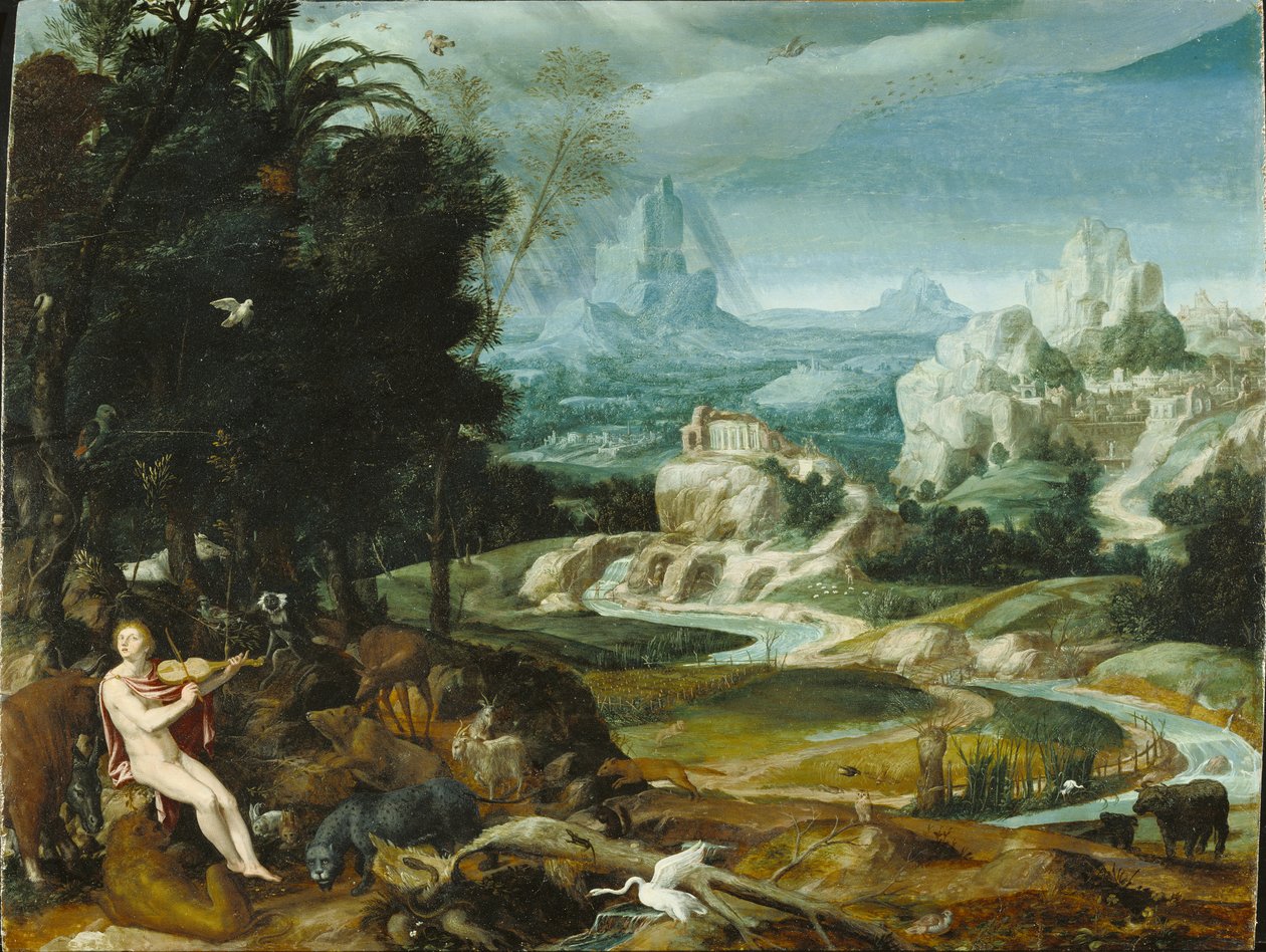 Landschap met Orpheus, c.1570 door Flemish School