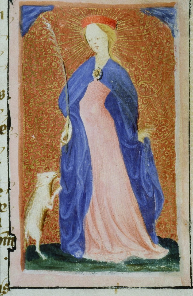 Pagina uit de Legenda Aurea, Brugge, ca. 1400-10 door Flemish School