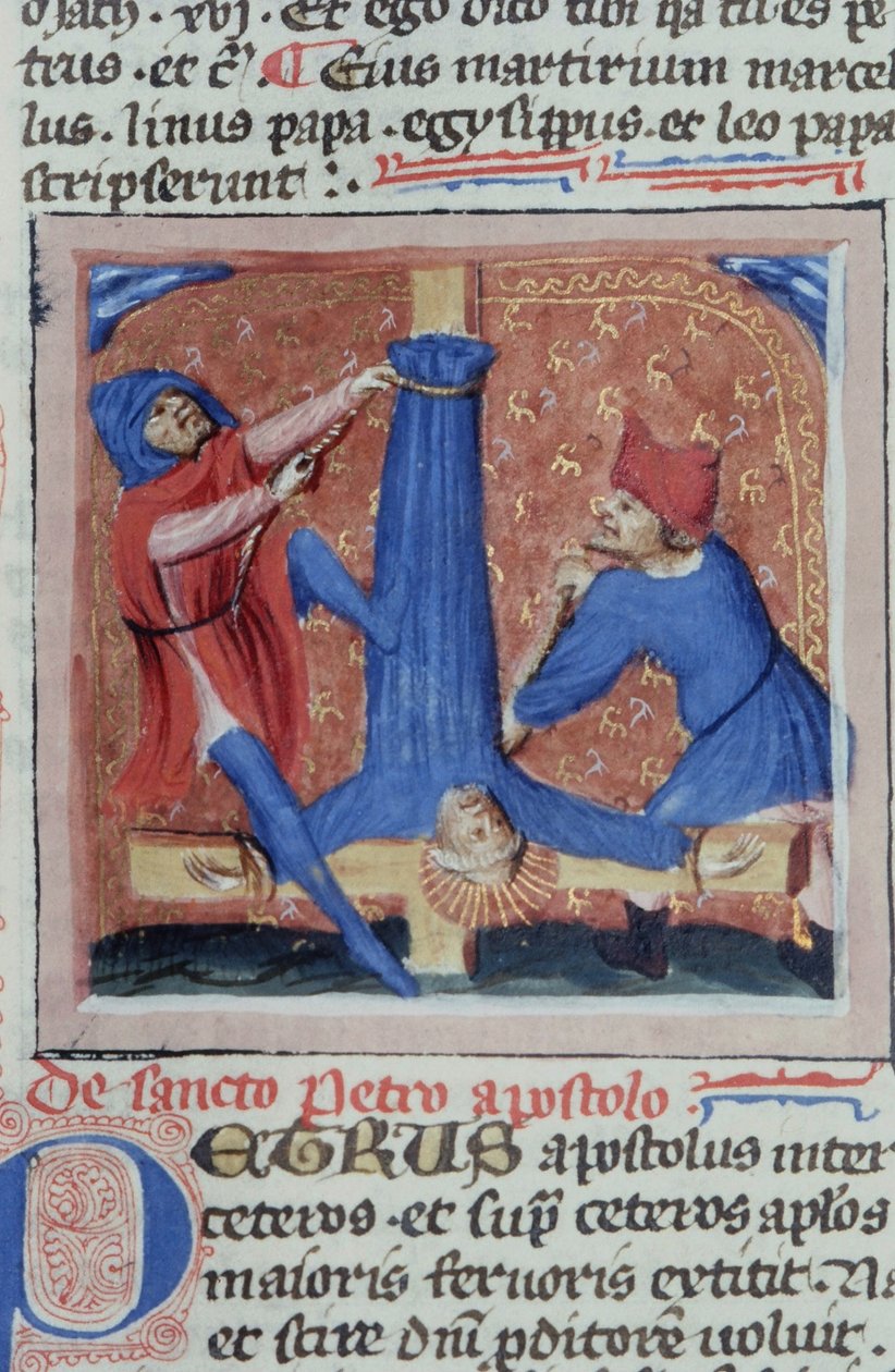 Pagina uit de Legenda Aurea, Brugge, ca. 1400-10 door Flemish School