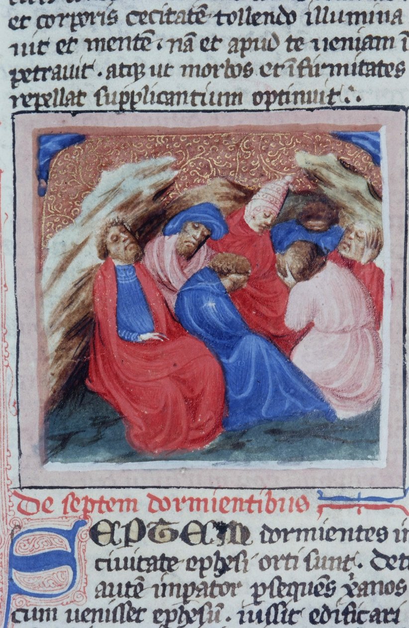 Pagina uit de Legenda Aurea, Brugge, ca. 1400-10 door Flemish School