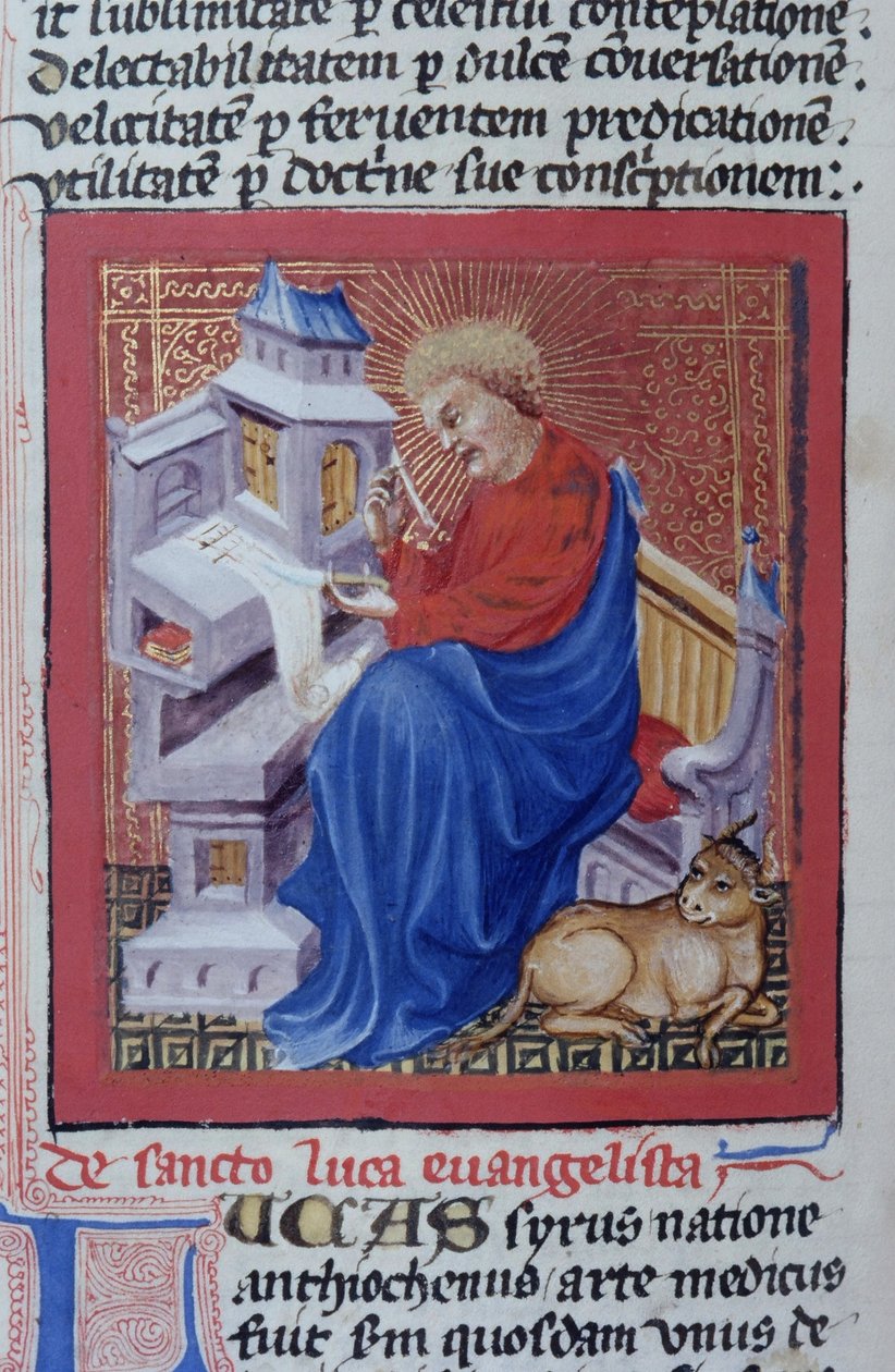 Pagina uit de Legenda Aurea, Brugge, ca. 1400-10 door Flemish School