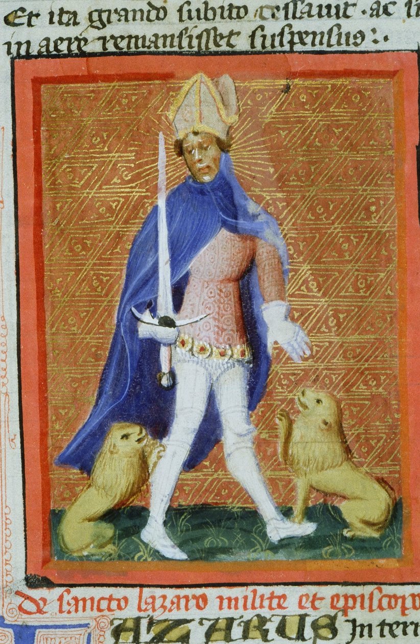 Pagina uit de Legenda Aurea, Brugge, ca. 1400-10 door Flemish School