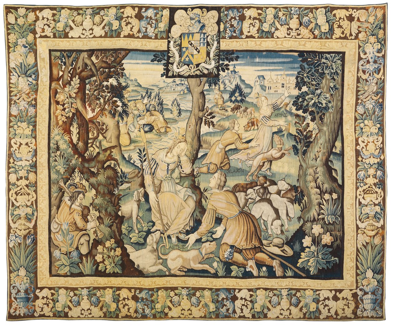 Mythologisch wandtapijt, 1600-50 door Flemish School