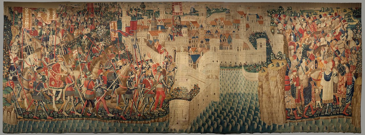De inname van Tanger. Serie Veroveringen van koning Alfonso I van Portugal door Flemish School