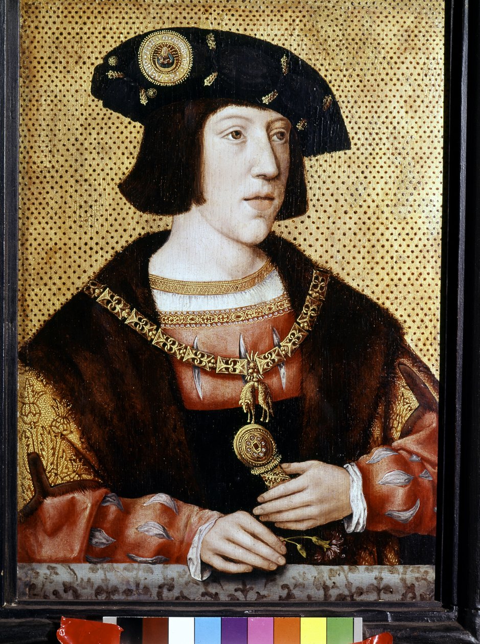Portret van Karel V, Keizer van Duitsland. Vlaamse school van de 16e eeuw (olie op doek) door Flemish School
