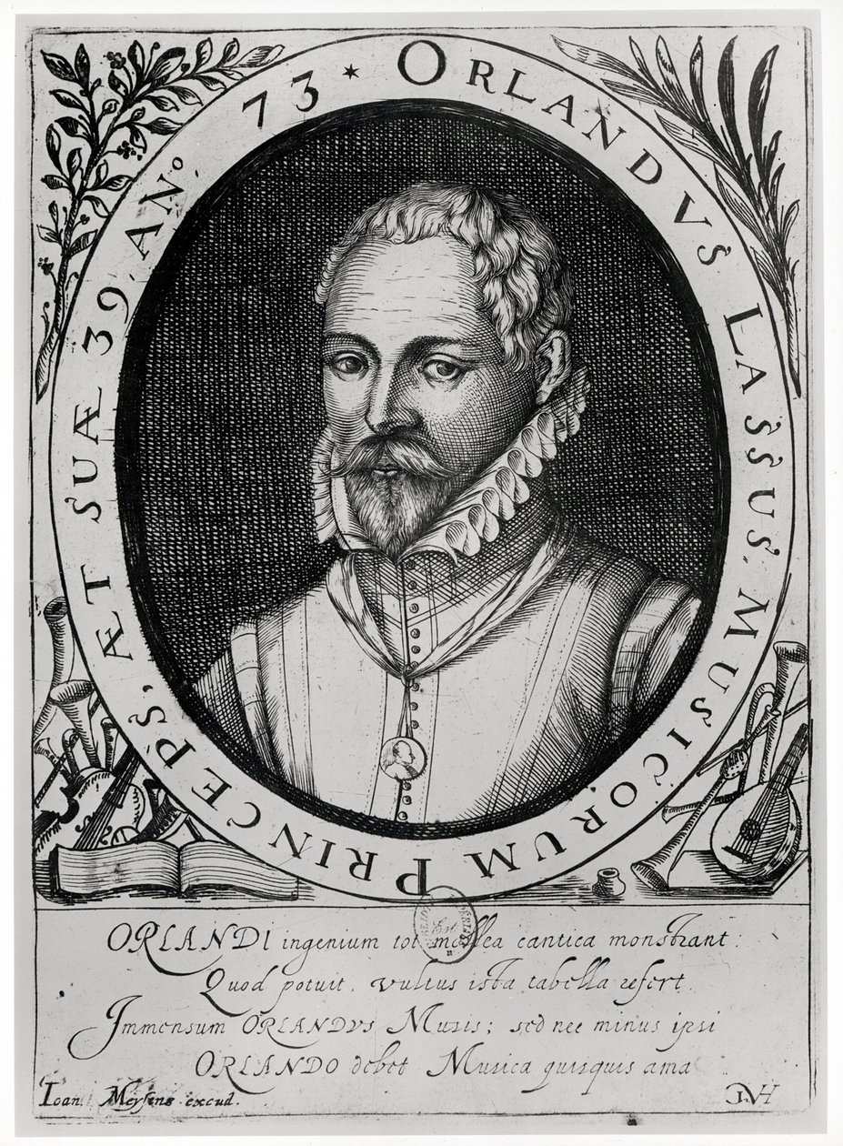 Portret van Roland de Lassus (1532-94) door Flemish School