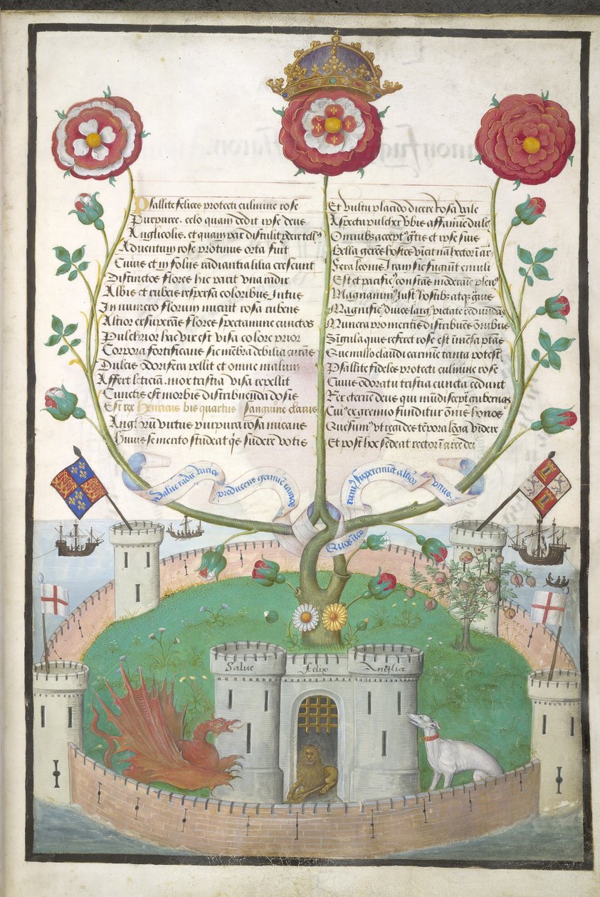 Verzen met Tudor-symbolen, c.1516 door Flemish School