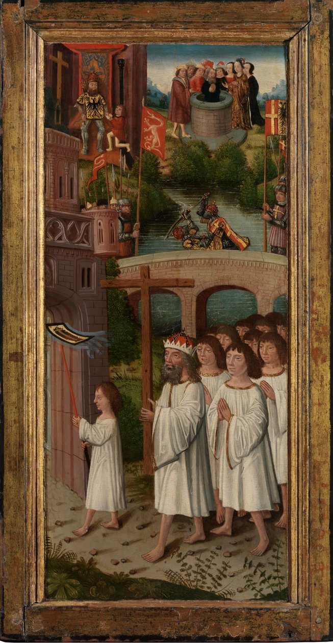 Scènes uit de Legende van het Heilige Kruis door Flemish School