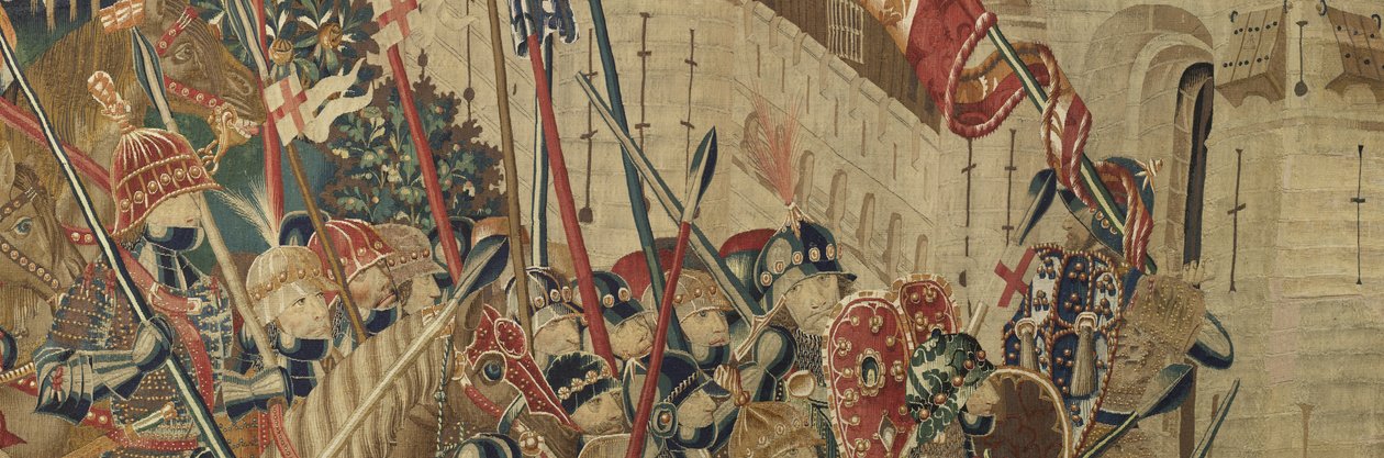 Tapijt met de veroveringen van koning Alfonso V van Portugal (detail) door Flemish School