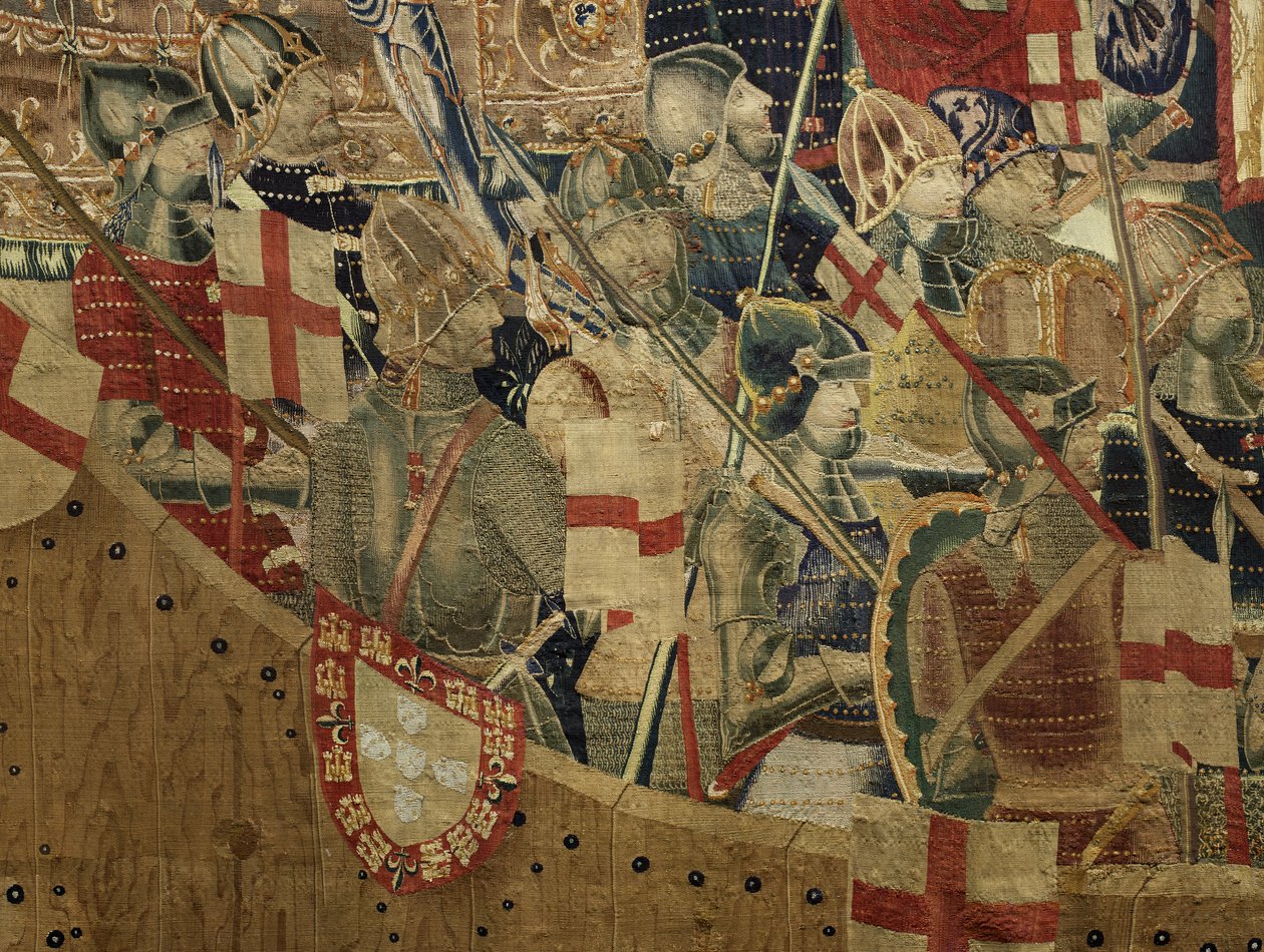 Tapijt met de veroveringen van koning Alfonso V van Portugal (detail) door Flemish School