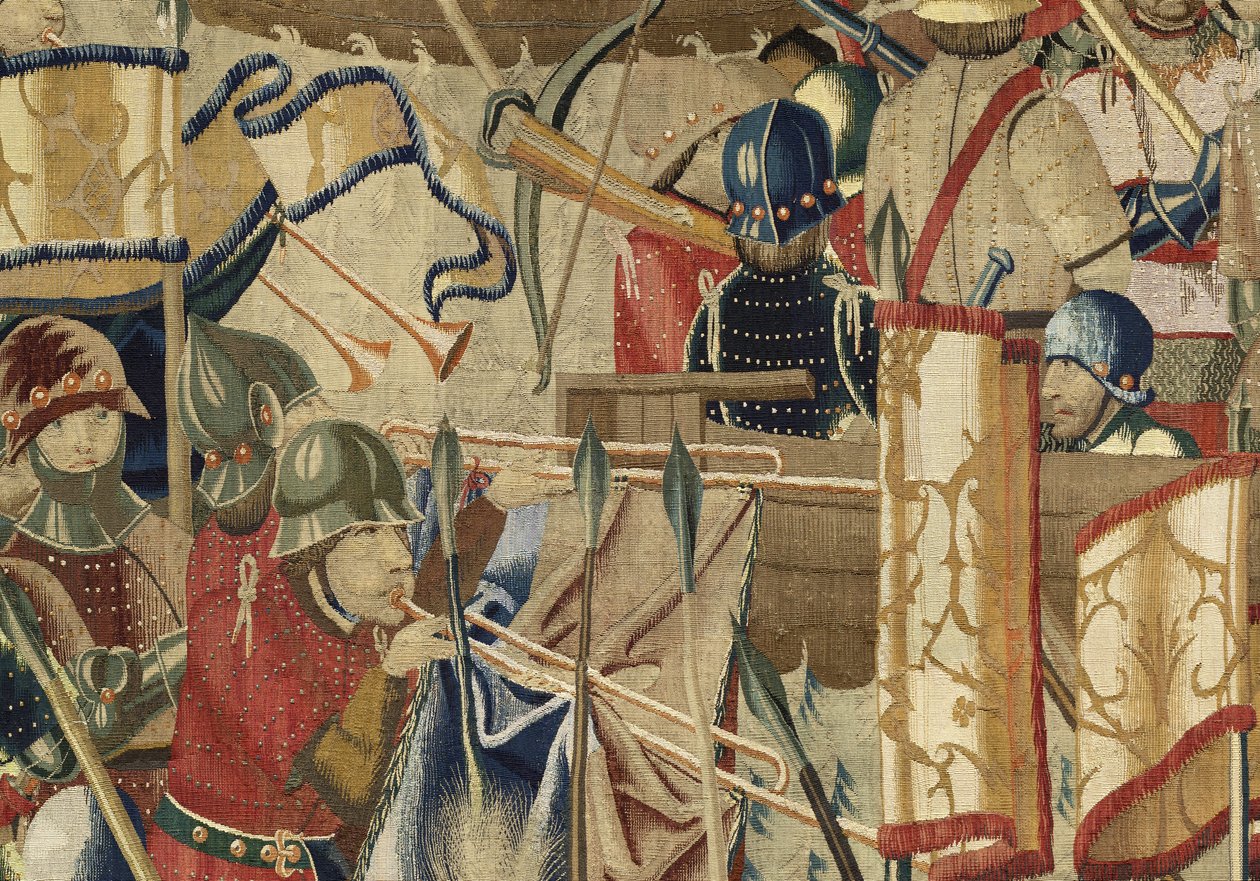 Tapijt met de veroveringen van koning Alfonso V van Portugal (detail) door Flemish School