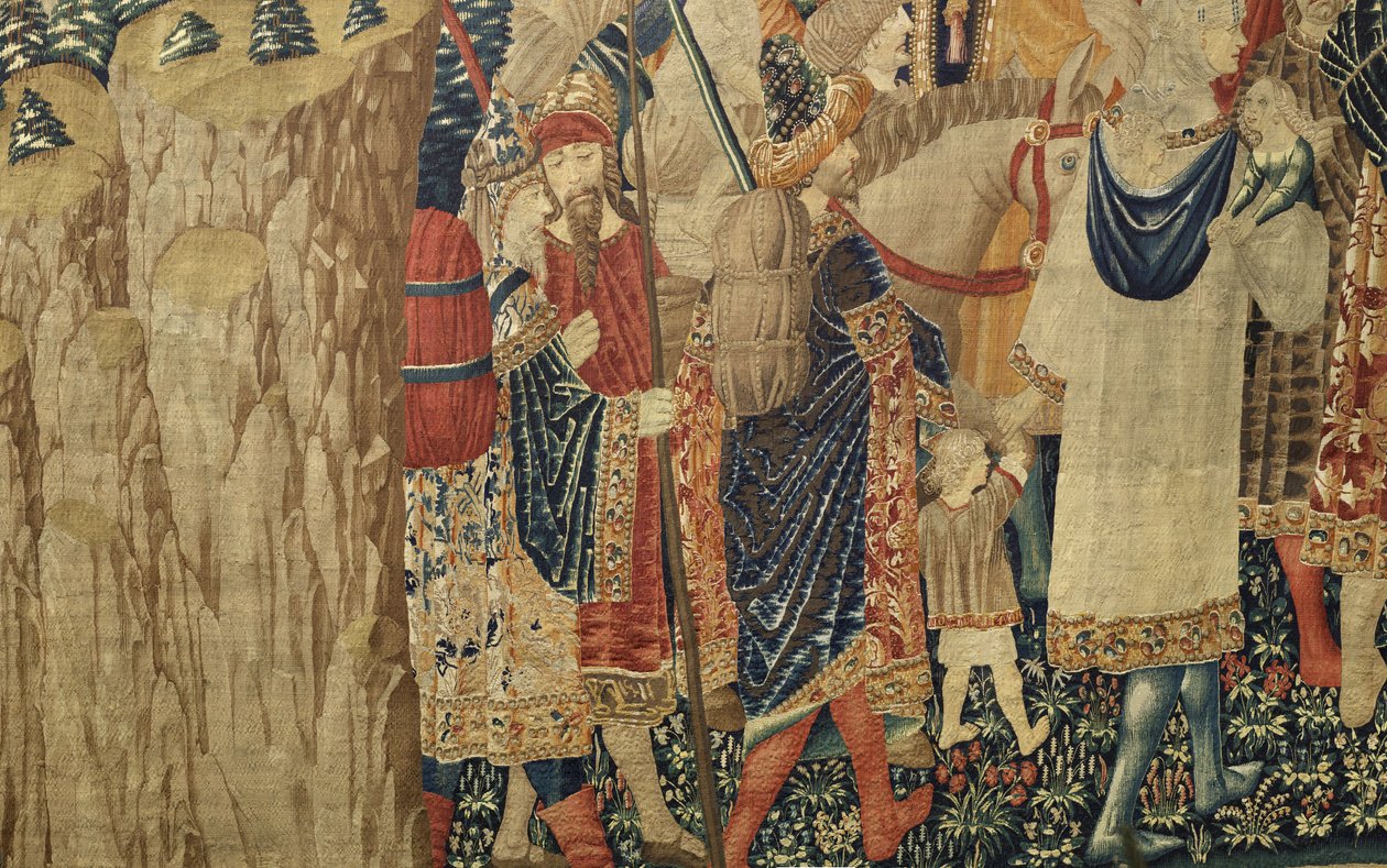Tapijt met de veroveringen van koning Alfonso V van Portugal (detail) door Flemish School