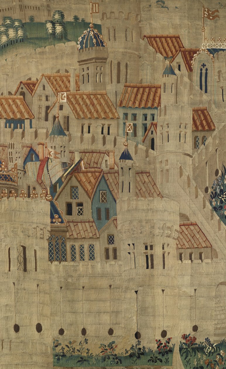 Wandtapijt met de veroveringen van koning Alfons V van Portugal (Conquistas de Alfonso V de Portugal), Tournai. Detail door Flemish School