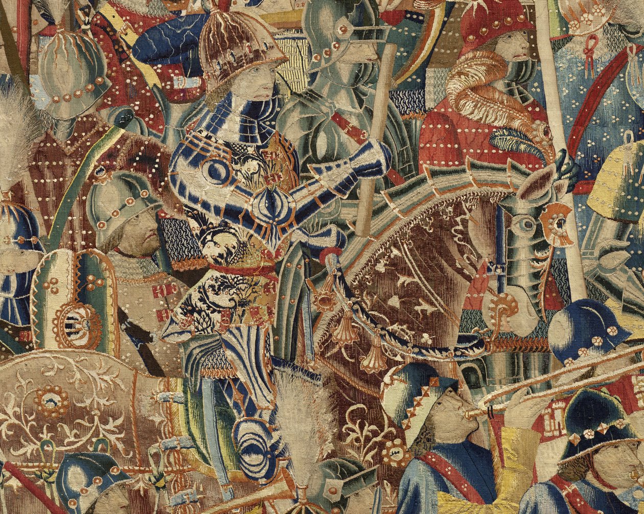Wandtapijt met de veroveringen van koning Alfons V van Portugal door Flemish School