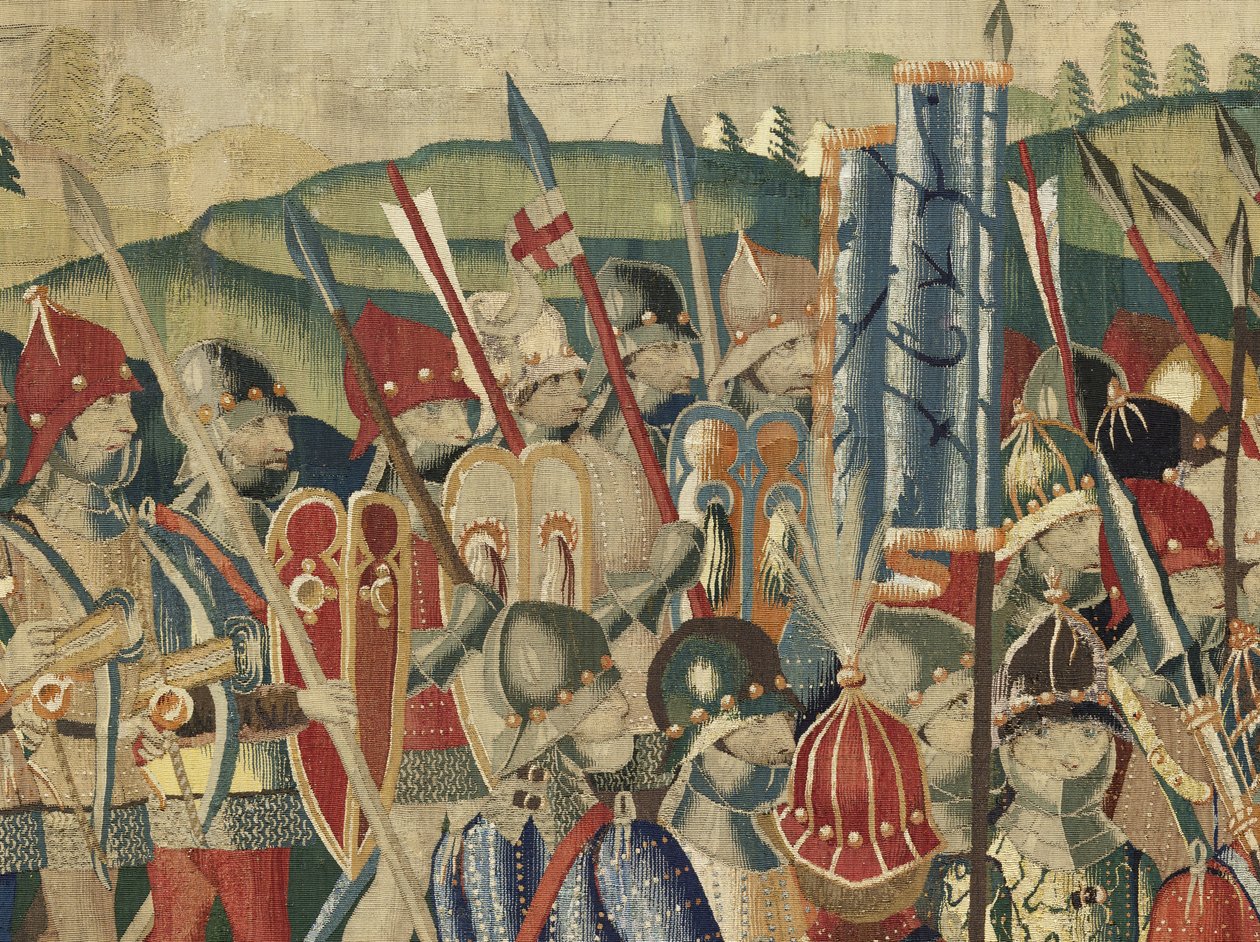 Wandtapijt met de veroveringen van koning Alfons V van Portugal door Flemish School