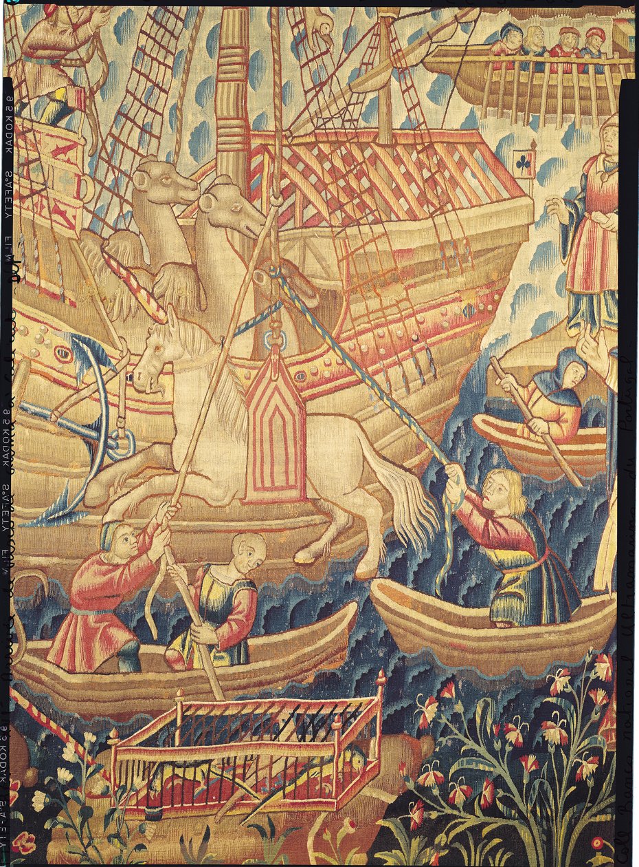 De aankomst van Vasco de Gama door Flemish School