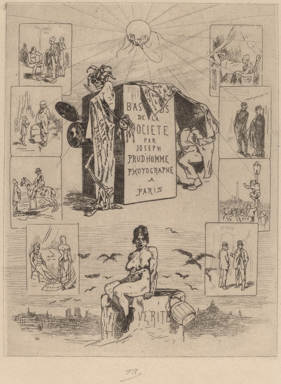 Frontispice: De Dregs van de Samenleving (Les bas-fonds de la société) door Félicien Rops