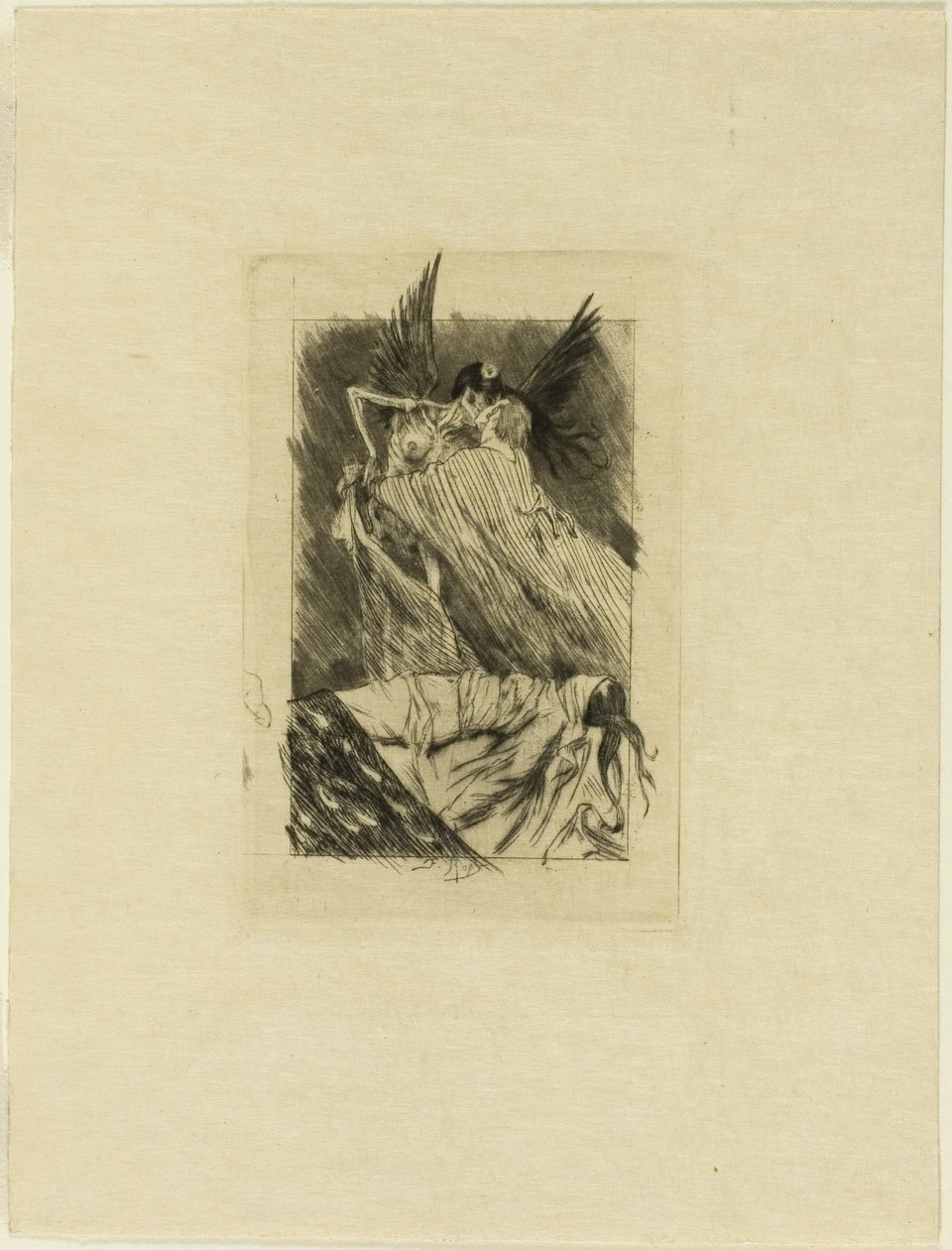 Frontispice voor Les baisers morts door Félicien Rops