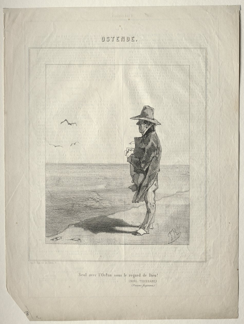Oostende (Alleen met de oceaan onder het oog van God!) door Félicien Rops