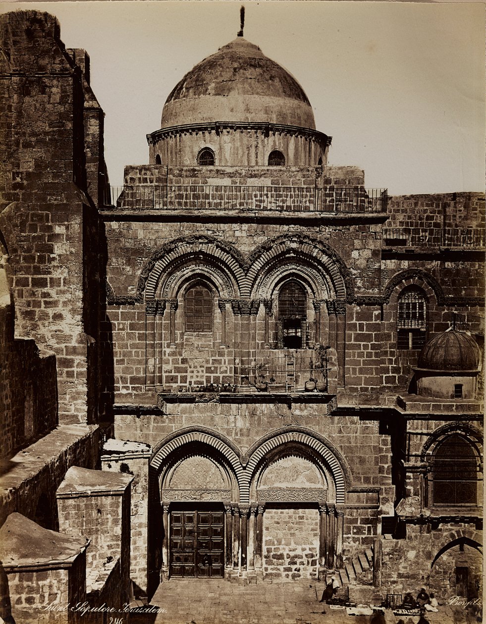 Album Palestina 1887: de basiliek van het Heilig Graf in Jeruzalem door Félix Bonfils