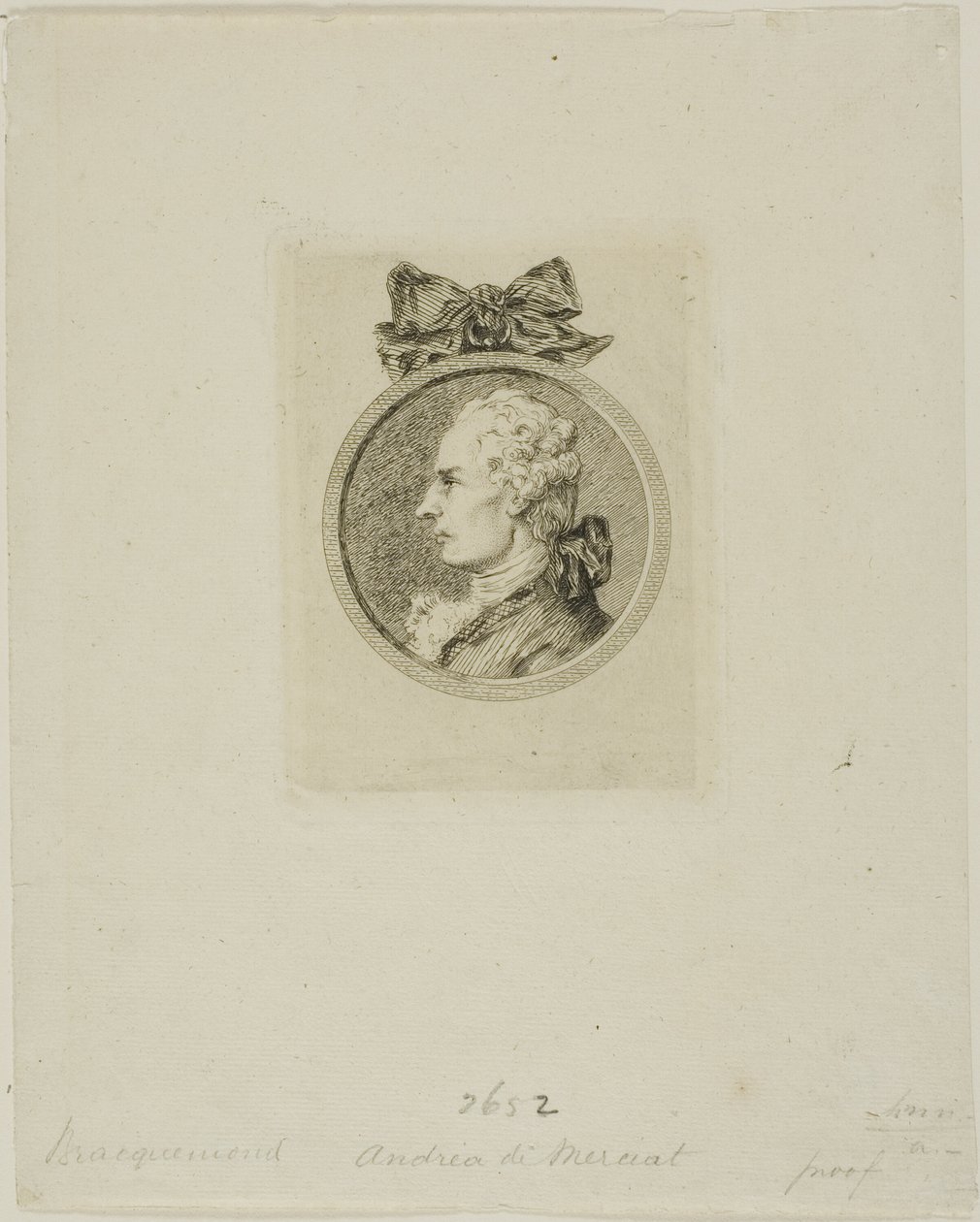 André de Nerciat door Félix Henri Bracquemond