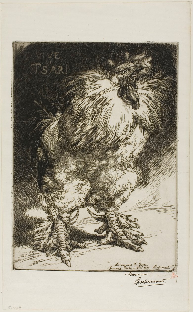 Lang leve de tsaar! door Félix Henri Bracquemond
