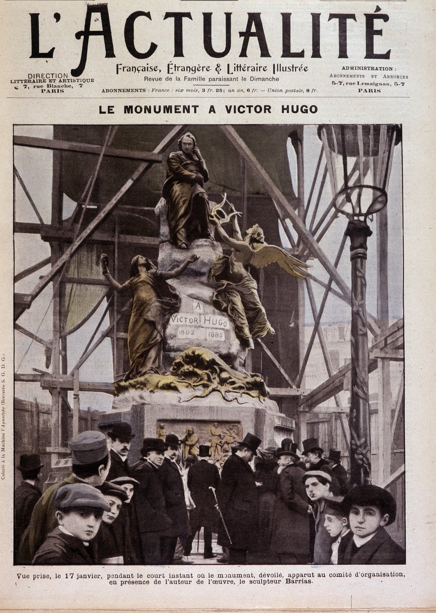 Inhuldiging van het monument voor Victor Hugo door Barrias, Parijs, 17 januari door Félix Joseph Barrias