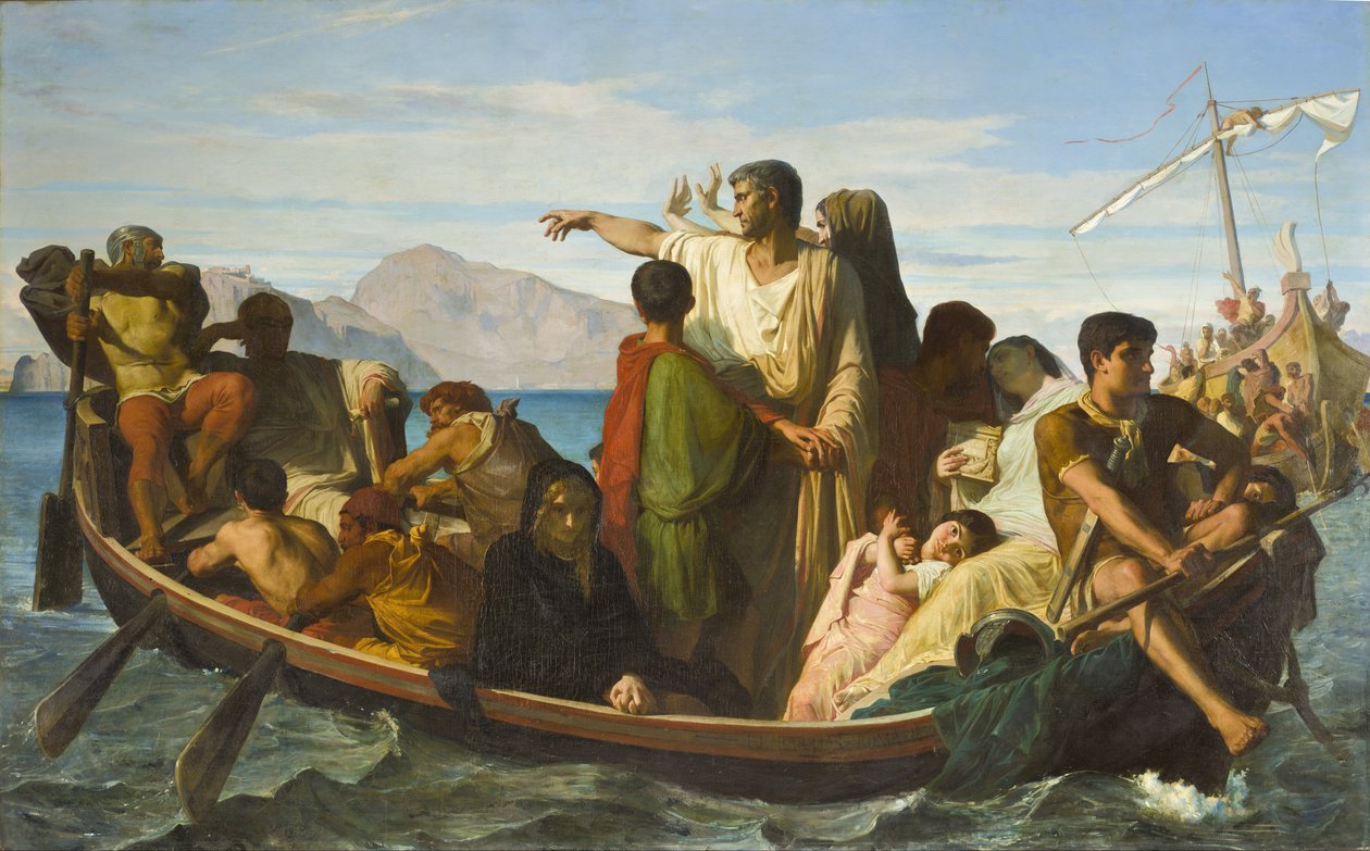 De ballingen van Tiberius door Félix Joseph Barrias