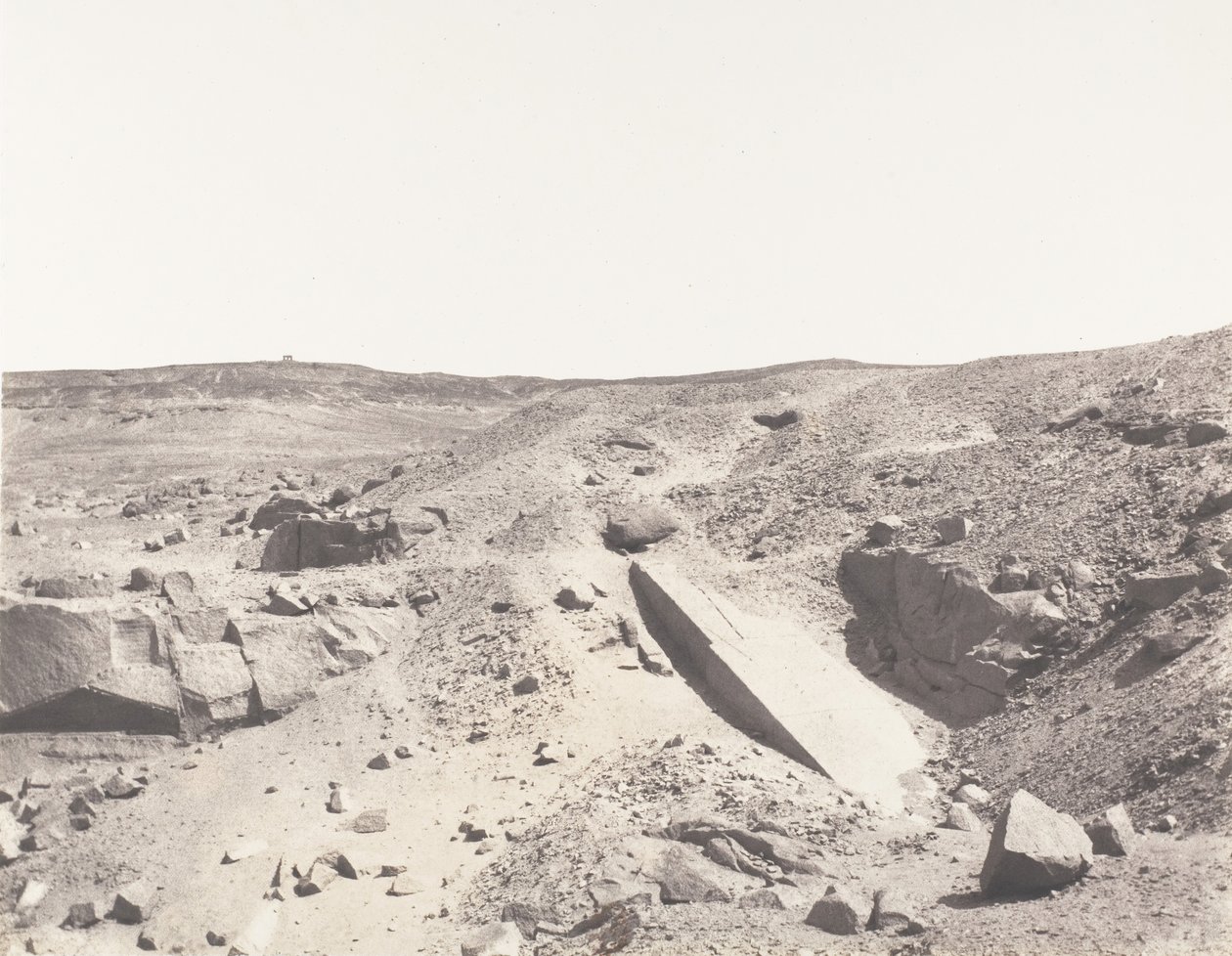 Assouan Syène, Granietgroeven - Oud extractiesysteem, 1851-52, gedrukt 1853-54 door Félix Teynard