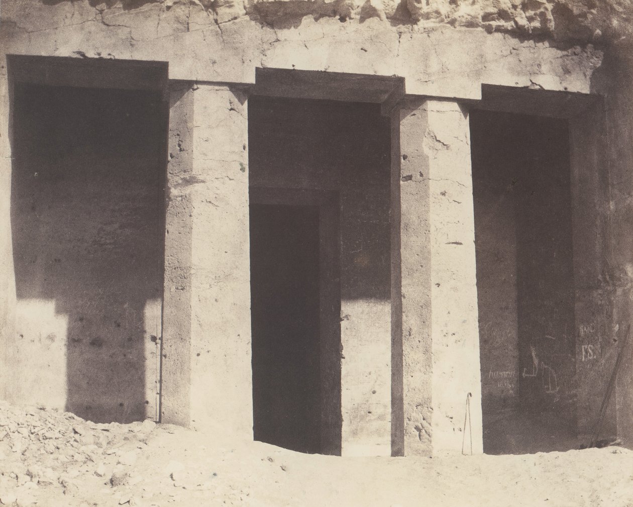 Béni-Haçan, Hypogeen architectuur - Tombe van Amoneï, 1851-52, gedrukt 1853-54 door Félix Teynard